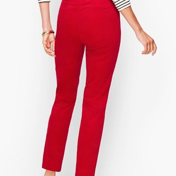 Talbots Chatham Velveteen Pant Red Women's Sz 2 - Picture 2 of 2